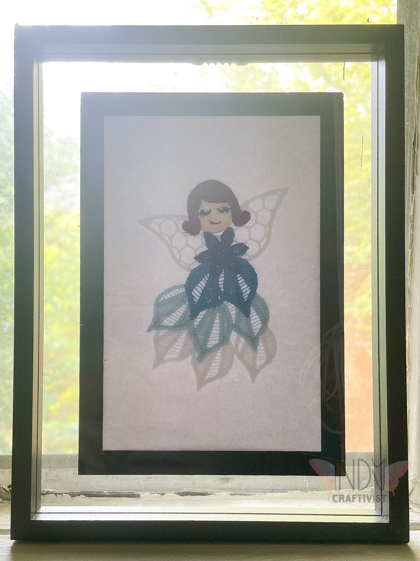 Wynter Embroidered Angel Framed Wall Art