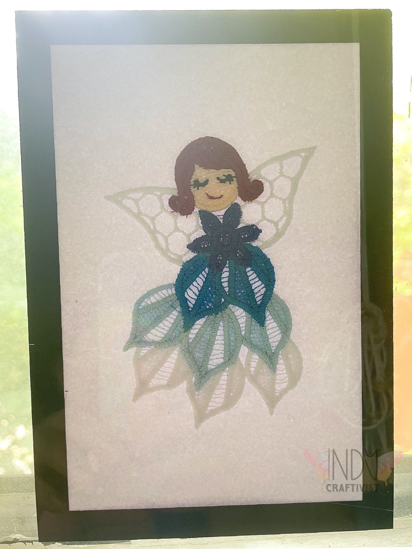 Wynter Embroidered Angel Framed Wall Art