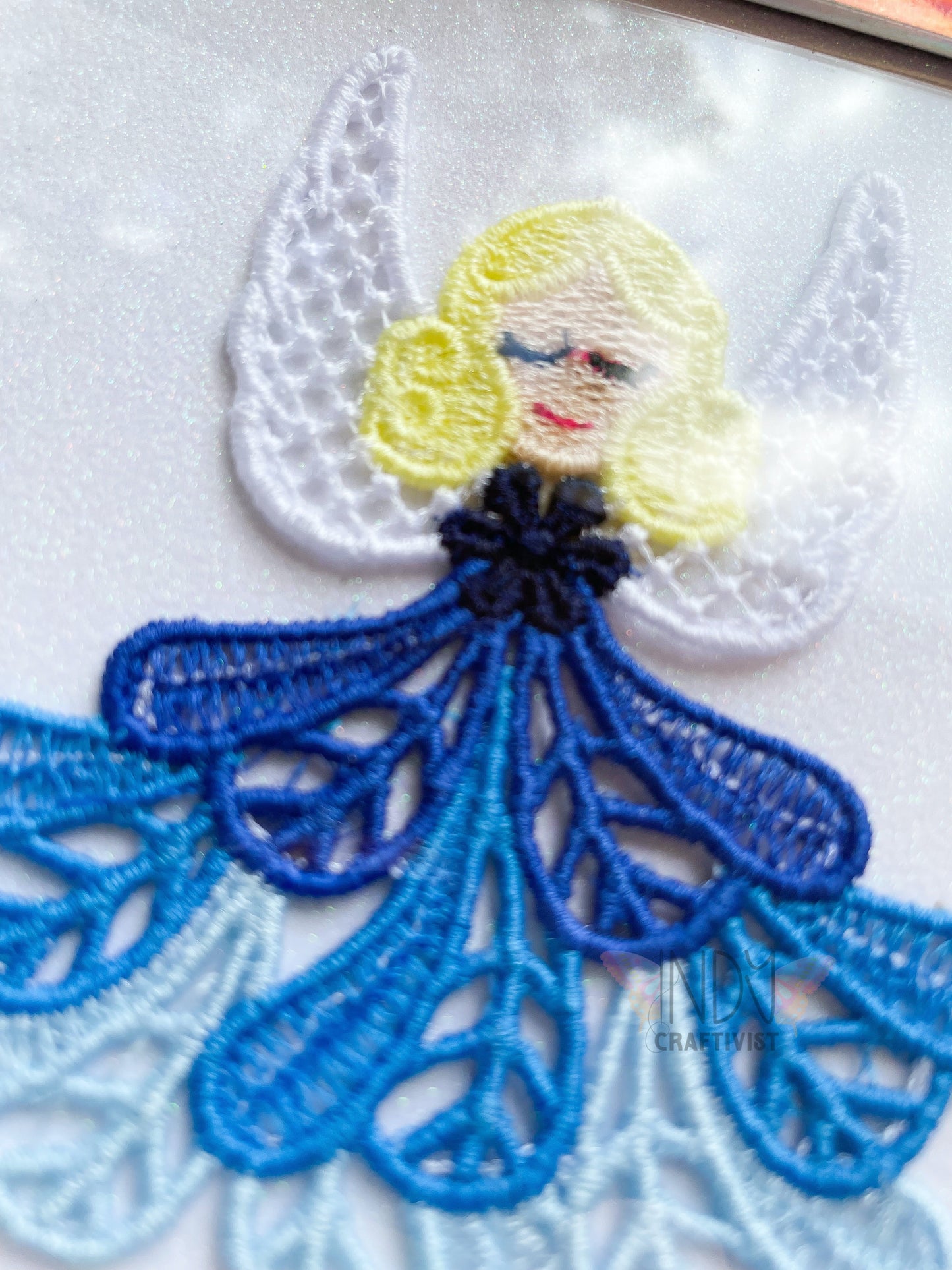 Blair Embroidered Angel Framed Wall Art
