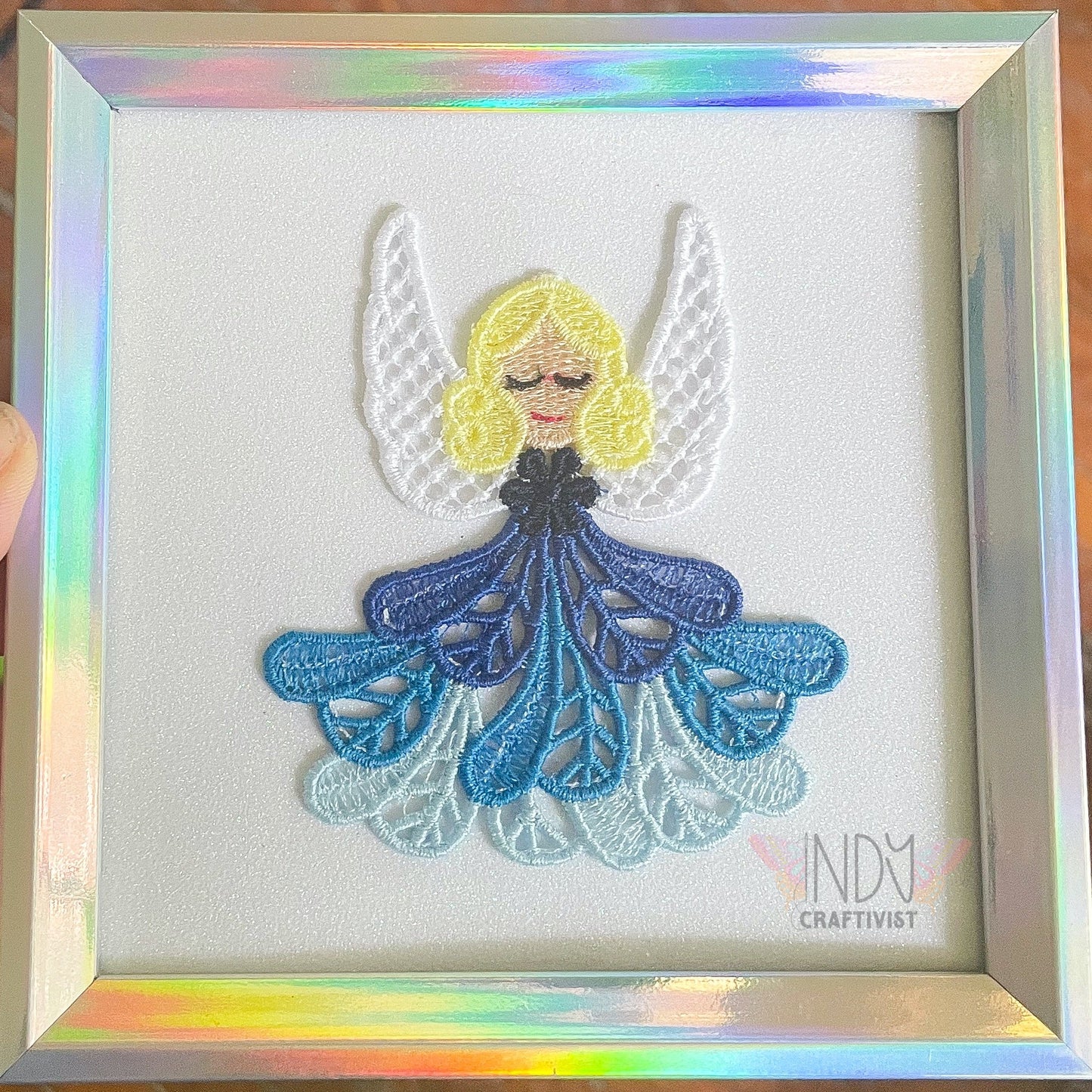 Blair Embroidered Angel Framed Wall Art