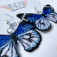 Made-To-Order Blue Monarch Full Butterfly Earrings