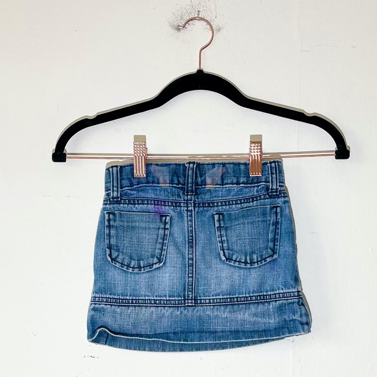 4T Kids Upcycled Denim Skirt with Cactus Embroidery