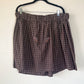 Brown Plaid Upcycled Men's Button Down Skirt