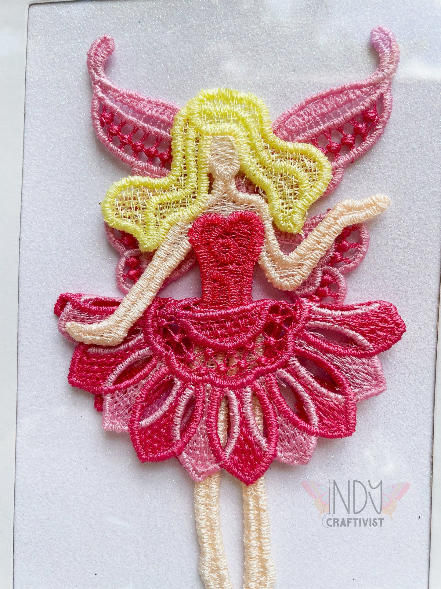 Stephanie Embroidered Faerie Framed Wall Art