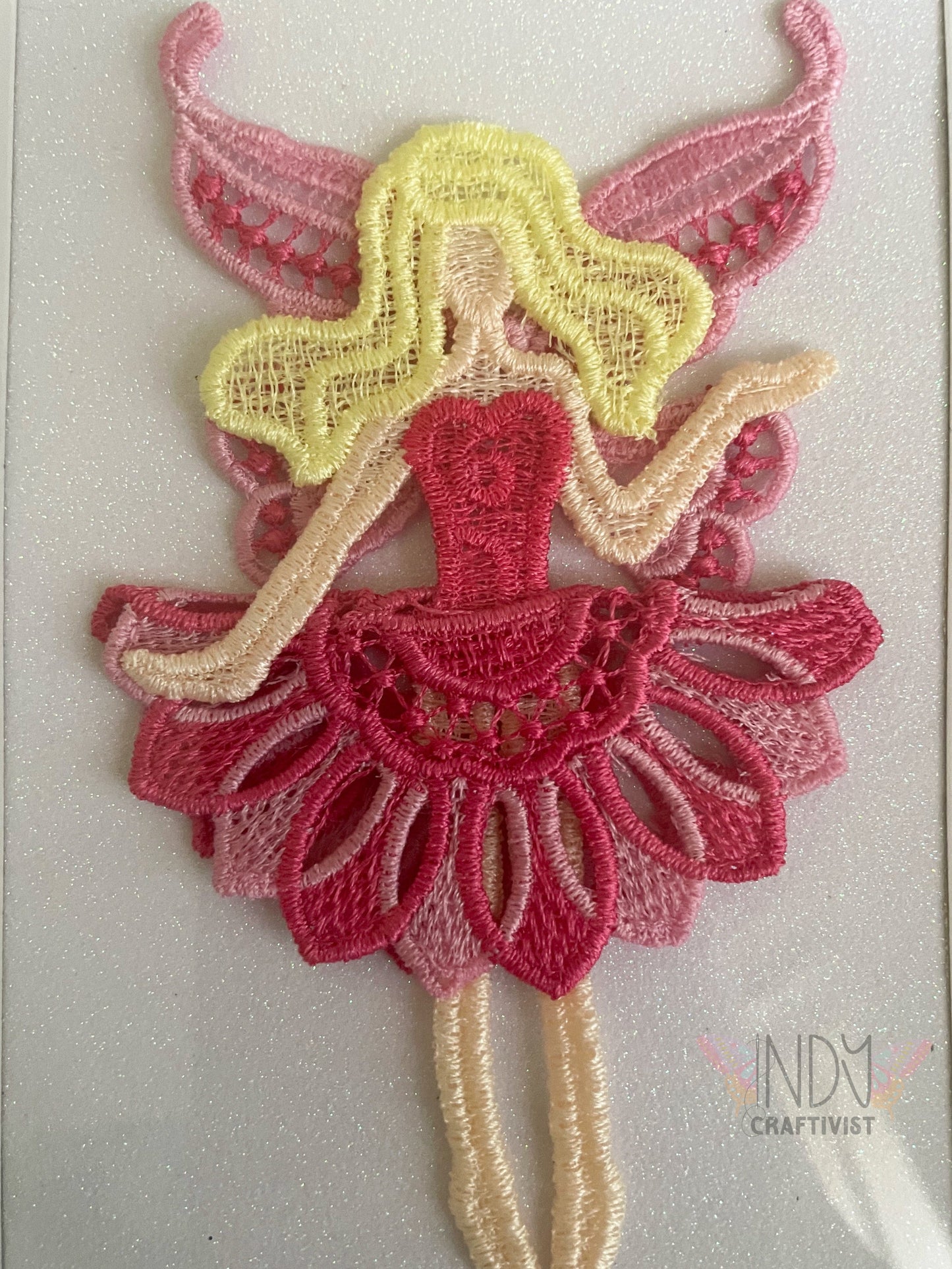 Stephanie Embroidered Faerie Framed Wall Art