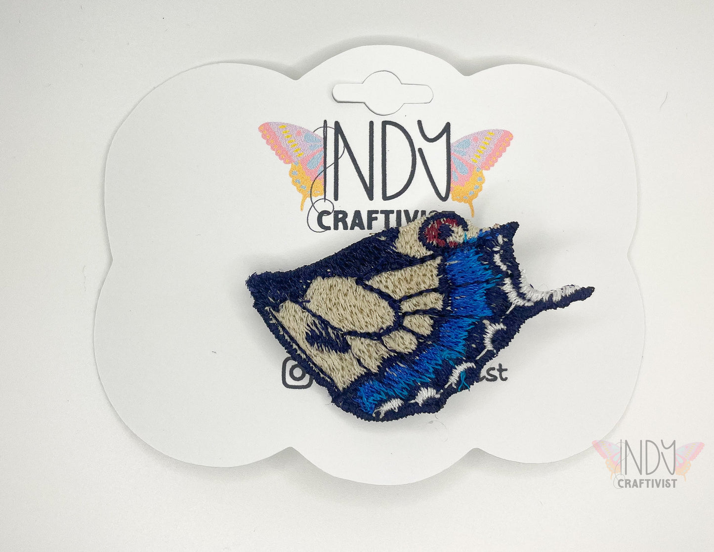 Butterfly Wing Freestanding Lace Embroidered Hair Clip
