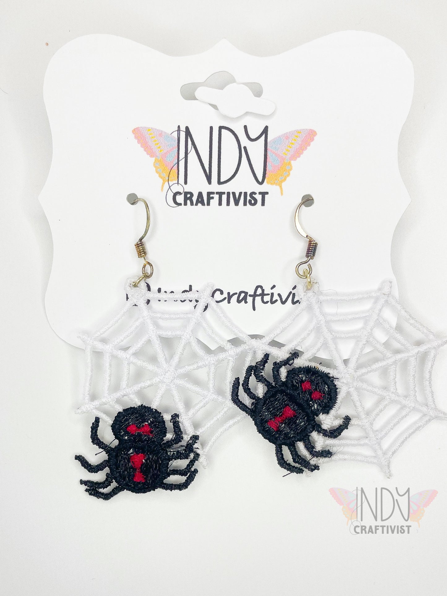 Made-To-Order Spider Web with Spider Earrings