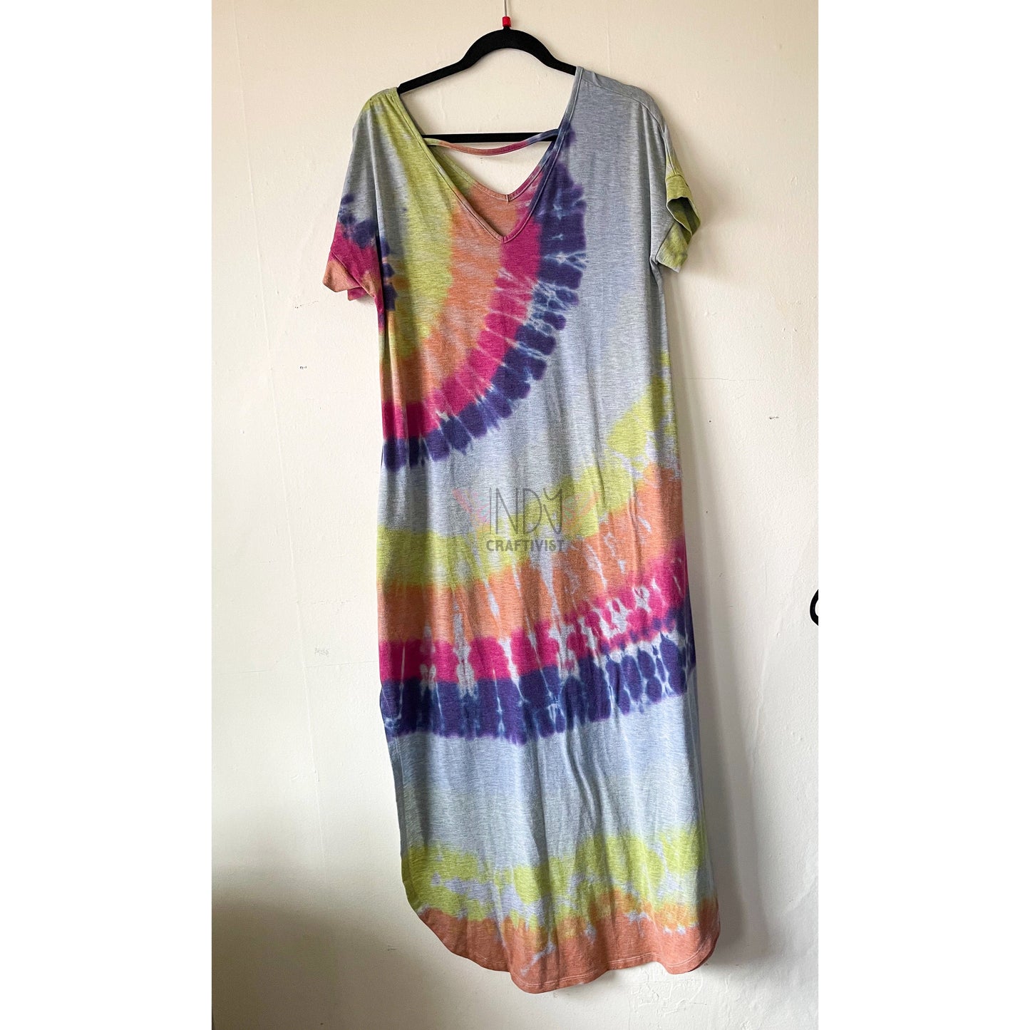 Adult Large Upcycled Tie Dye Tank Top Dress
