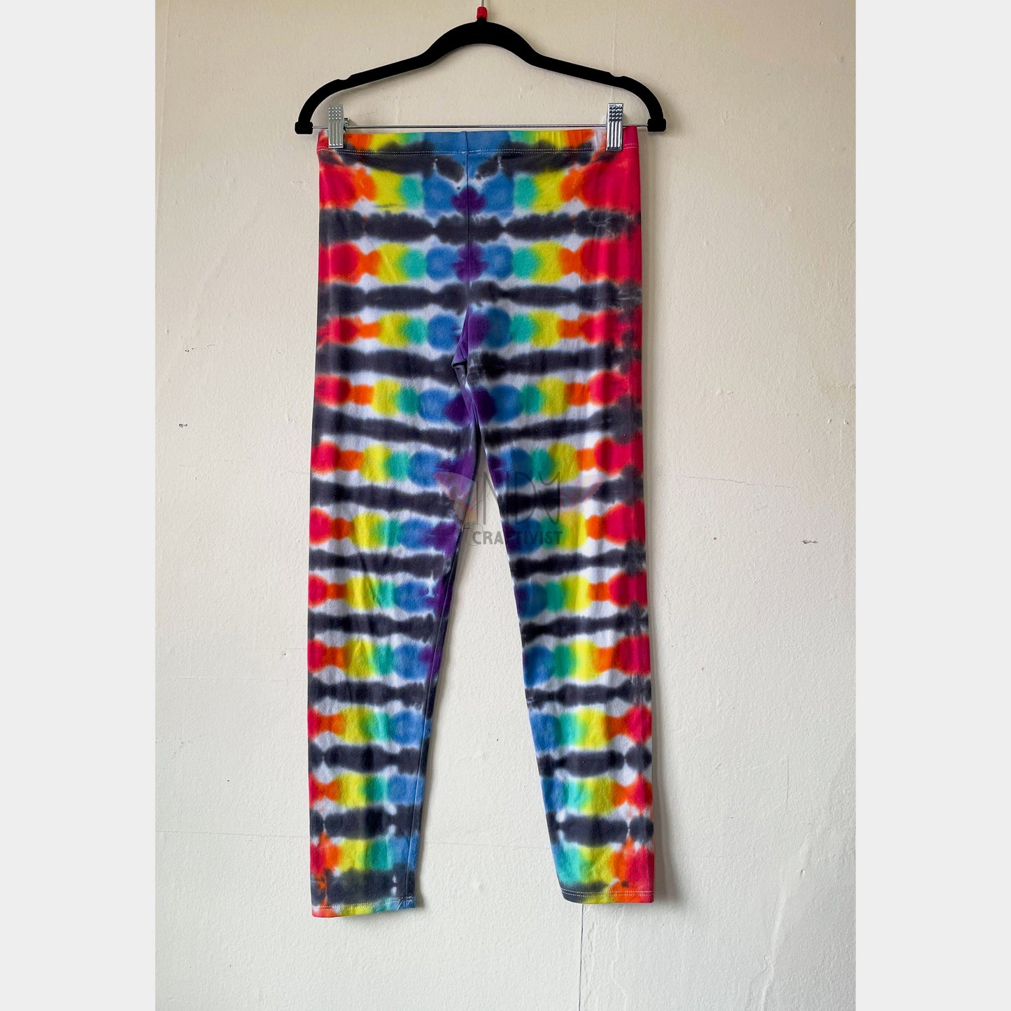 Adult Large Rainbow Tie Dye Cotton Leggings