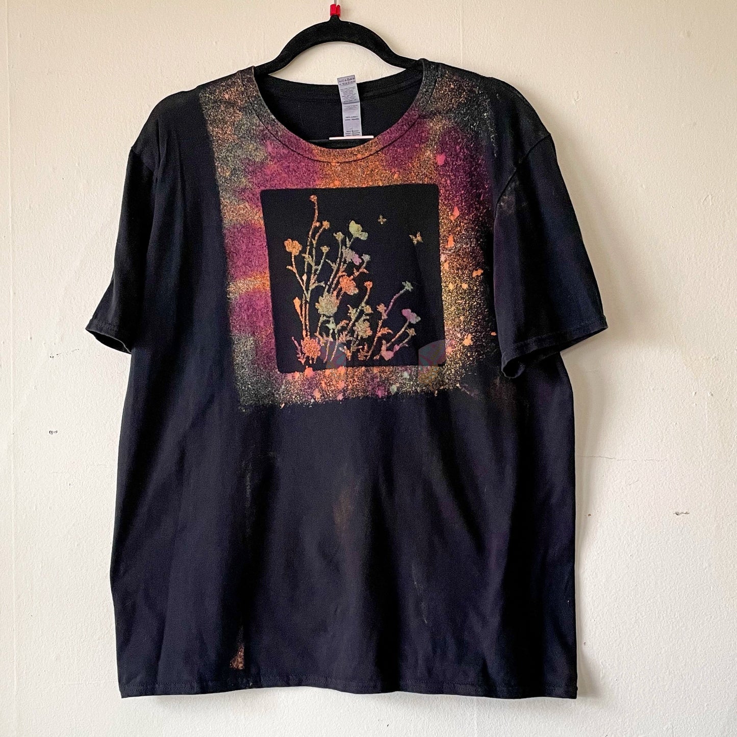 Wildflower Adult Large Reversed Dyed Tie Dye T-shirt