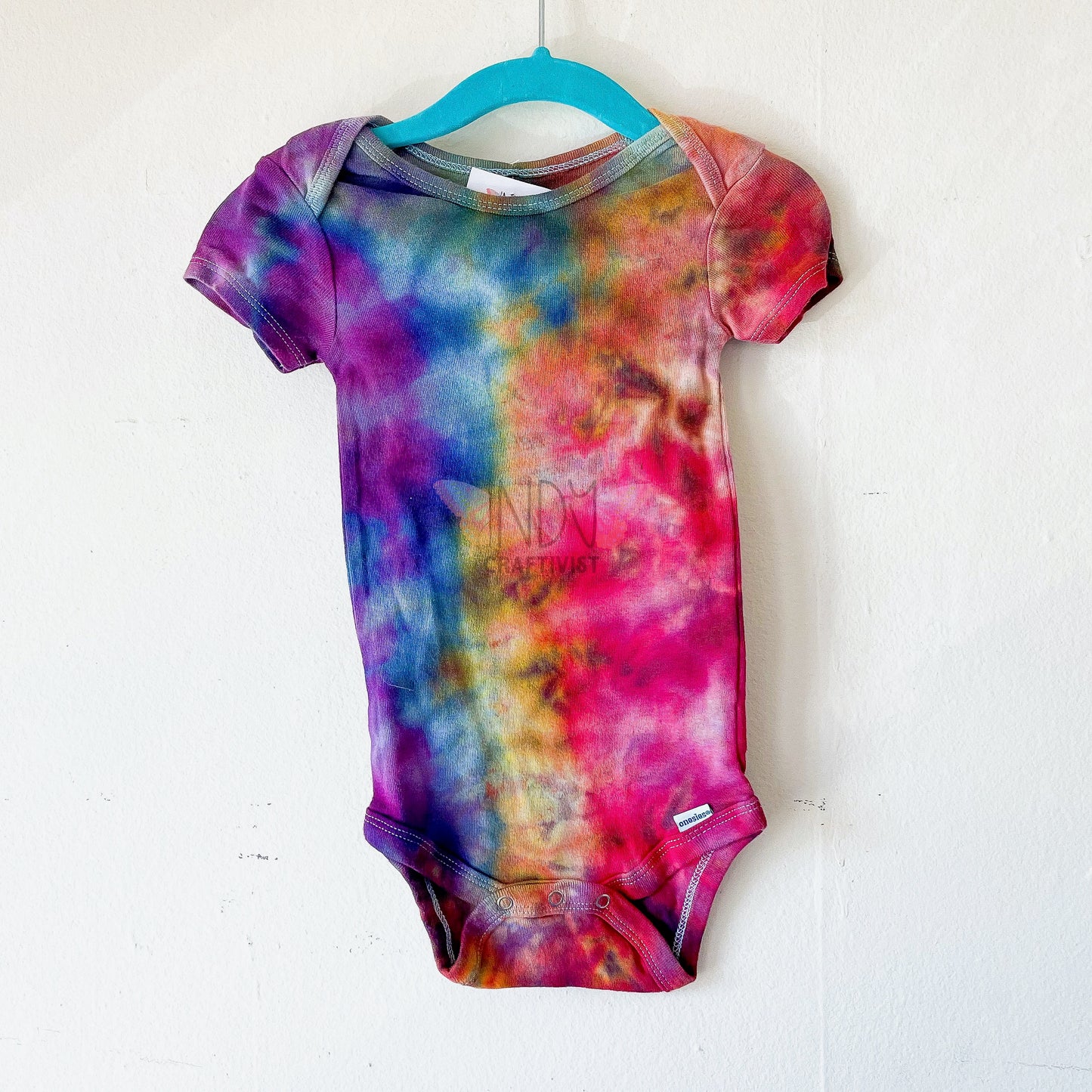 Rainbow Scrunch Newborn Tie Dyed Infant Bodysuit