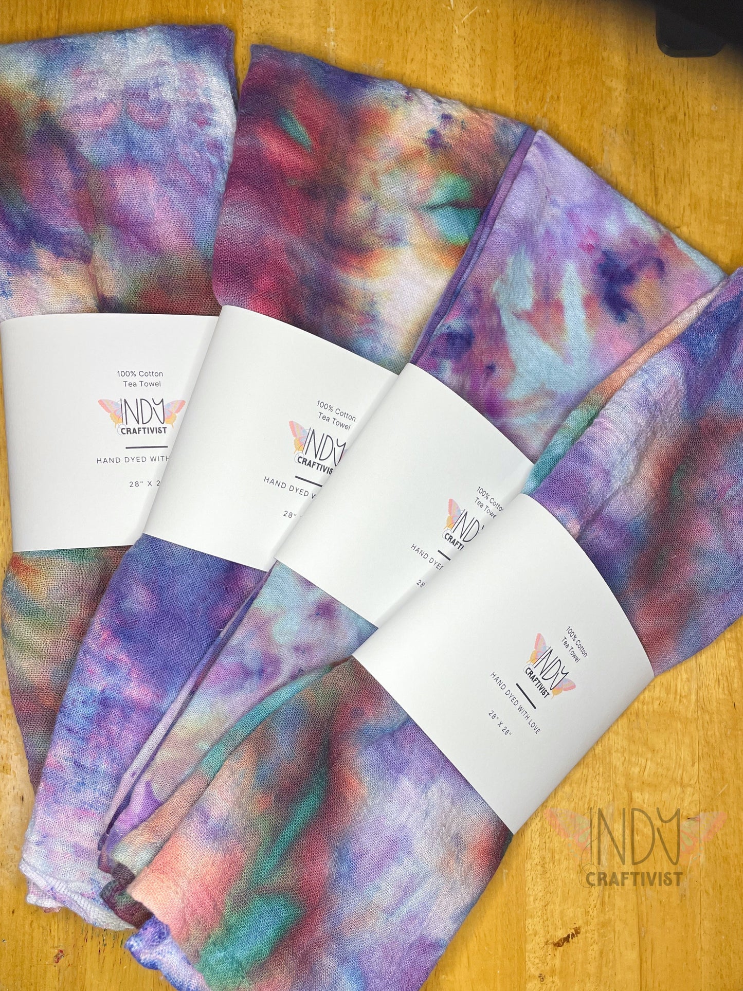 Ice Dyed Tea Towels