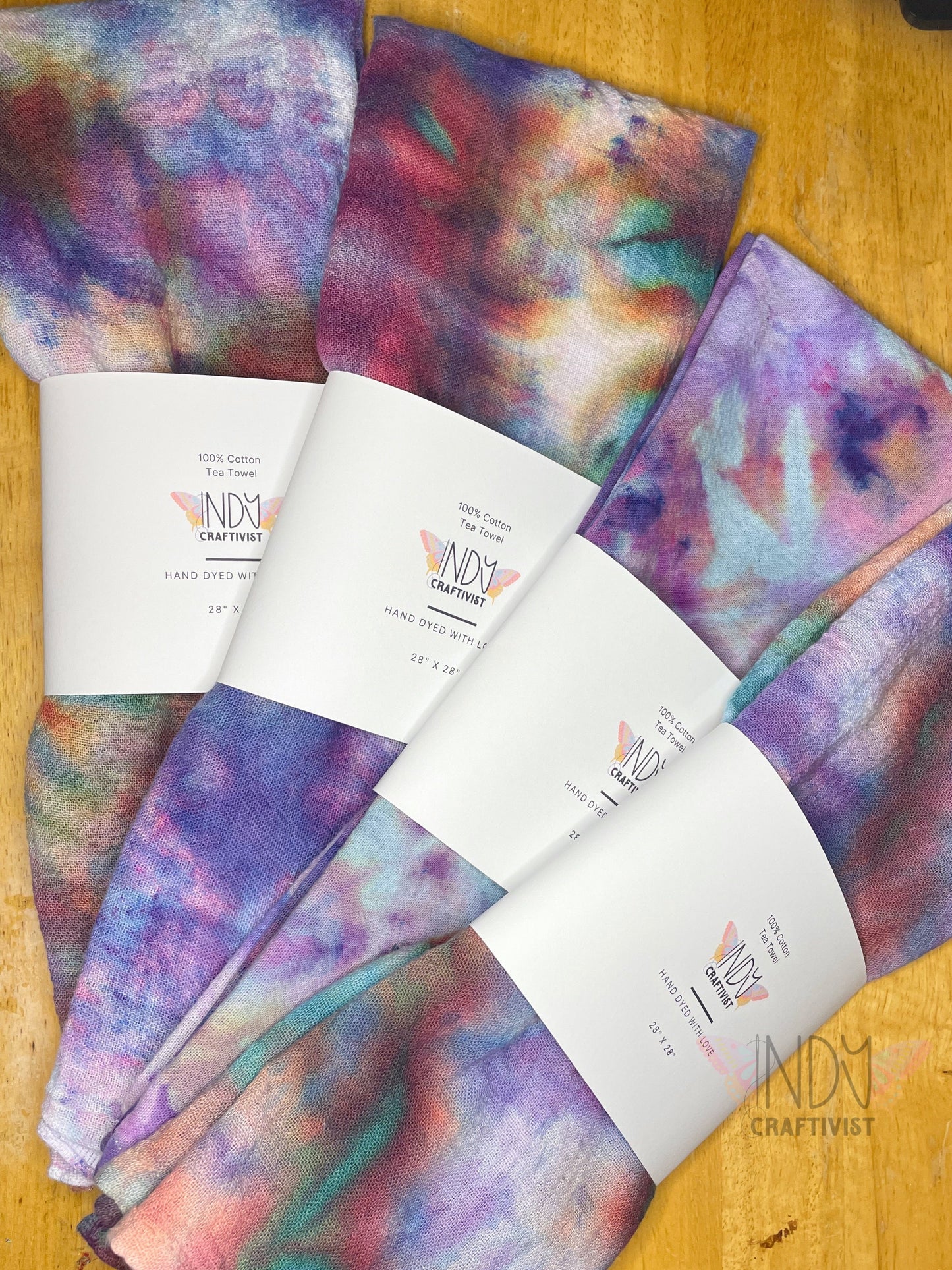 Ice Dyed Tea Towels