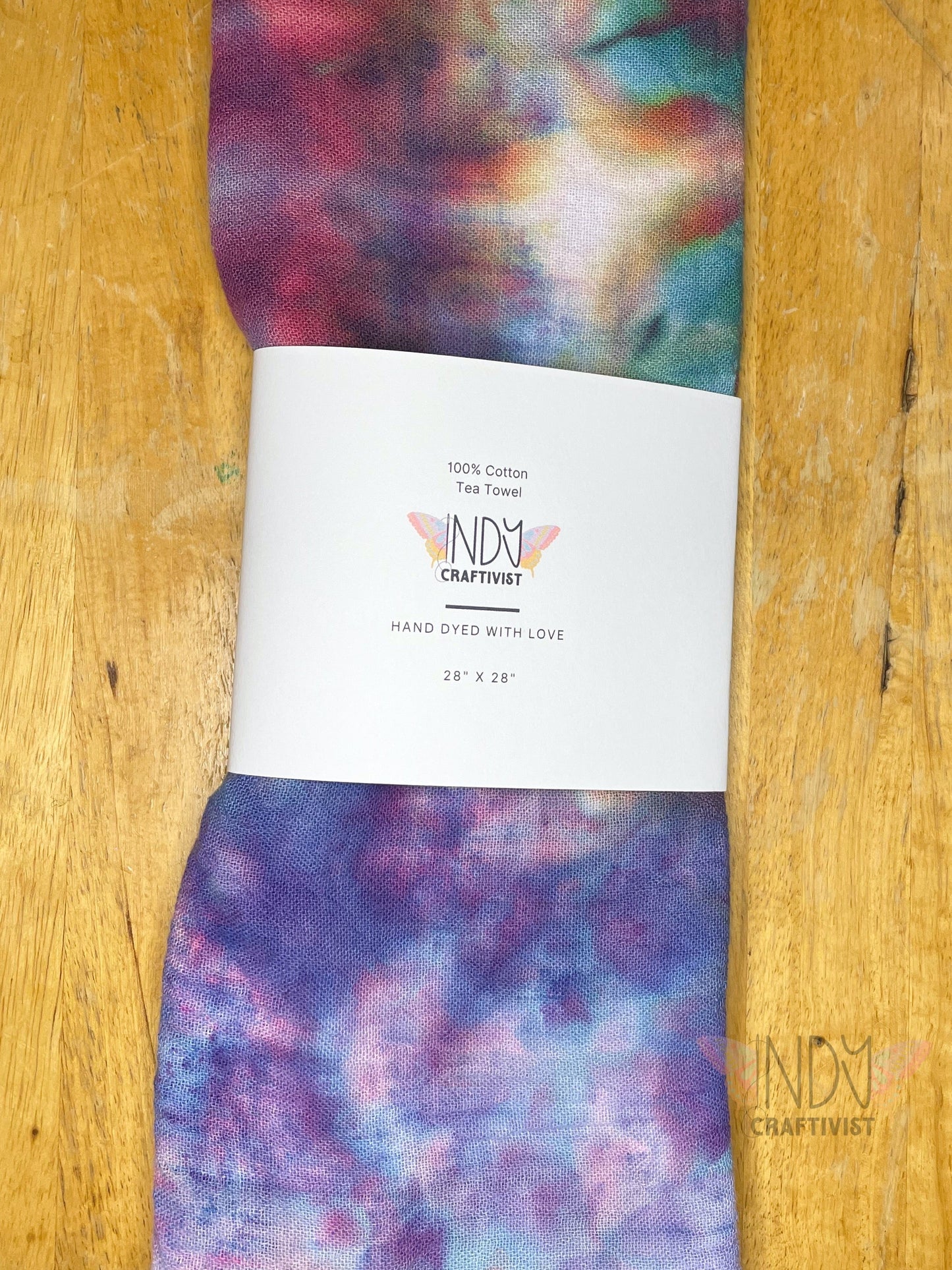 Ice Dyed Tea Towel