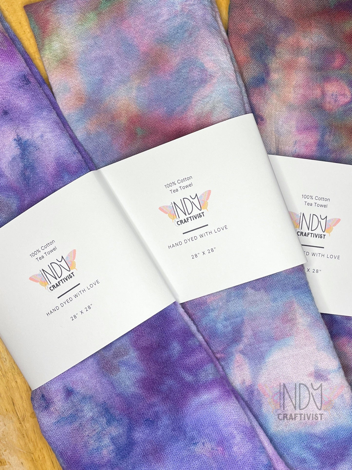 Ice Dyed Tea Towels