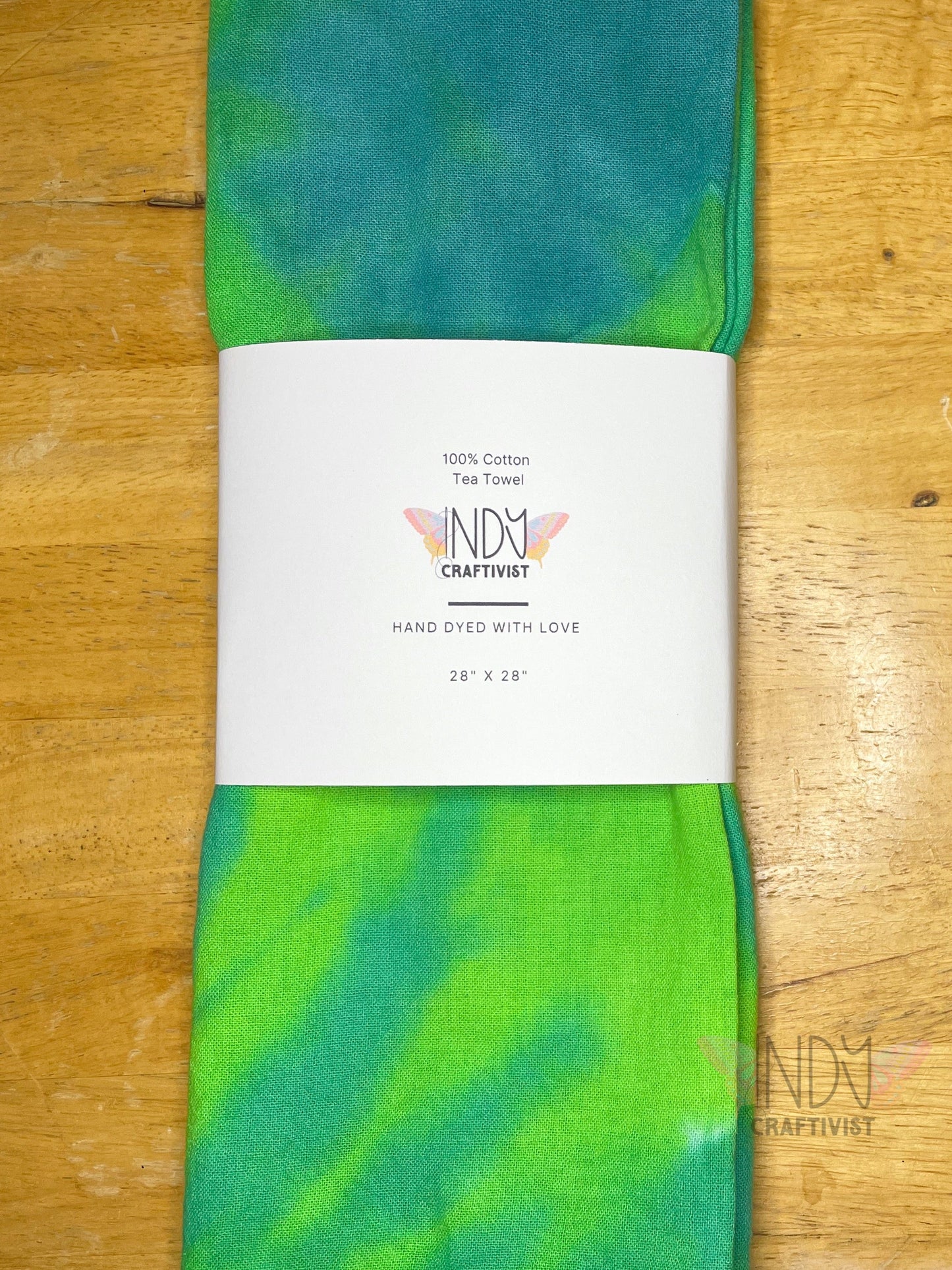 4 leaf Clover Tie Dyed Tea Towel