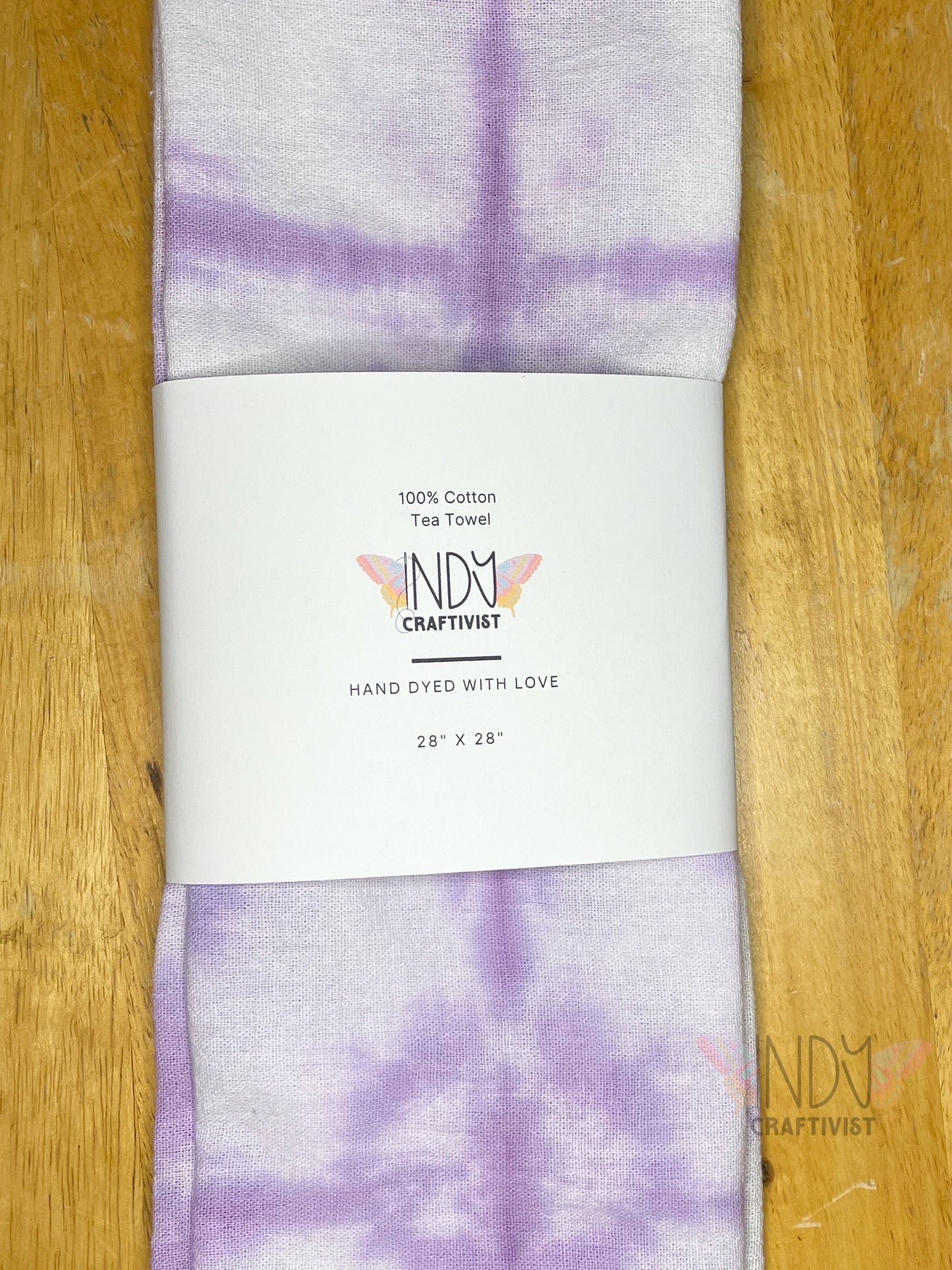 Lilac Shibori Like Tie Dyed Tea Towels