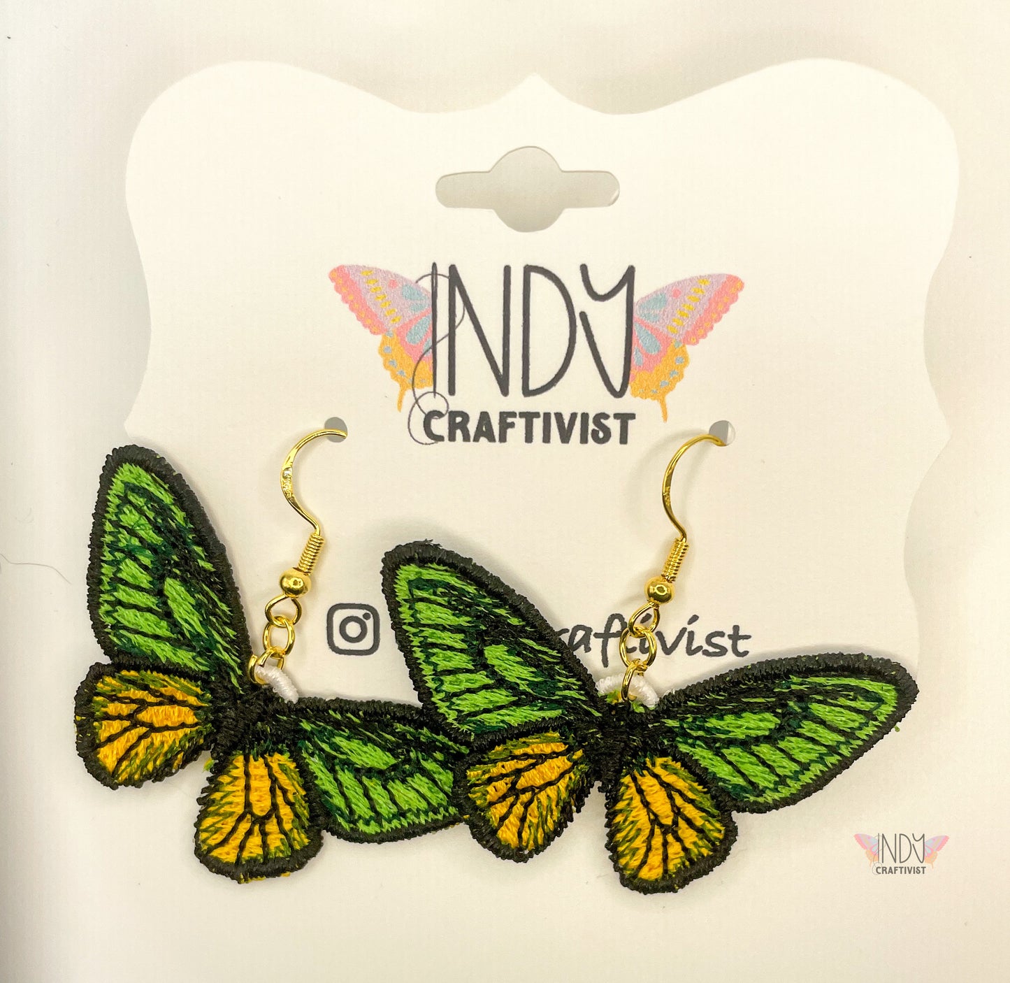 Made-To-Order Cape York Birdwing Full Butterfly Earrings