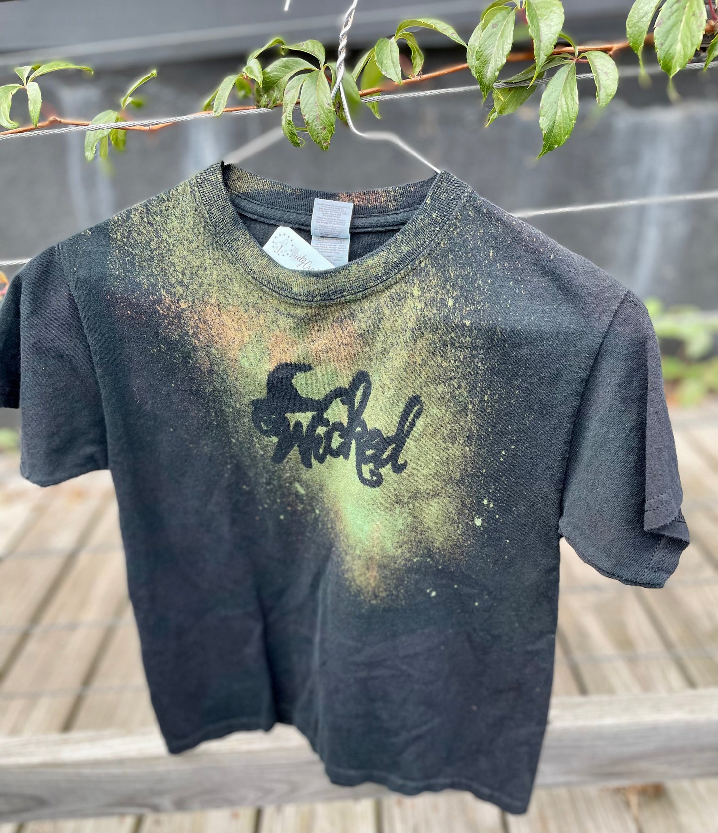 Wicked Kids Small Halloween Reverse Tie Dyed T-shirt