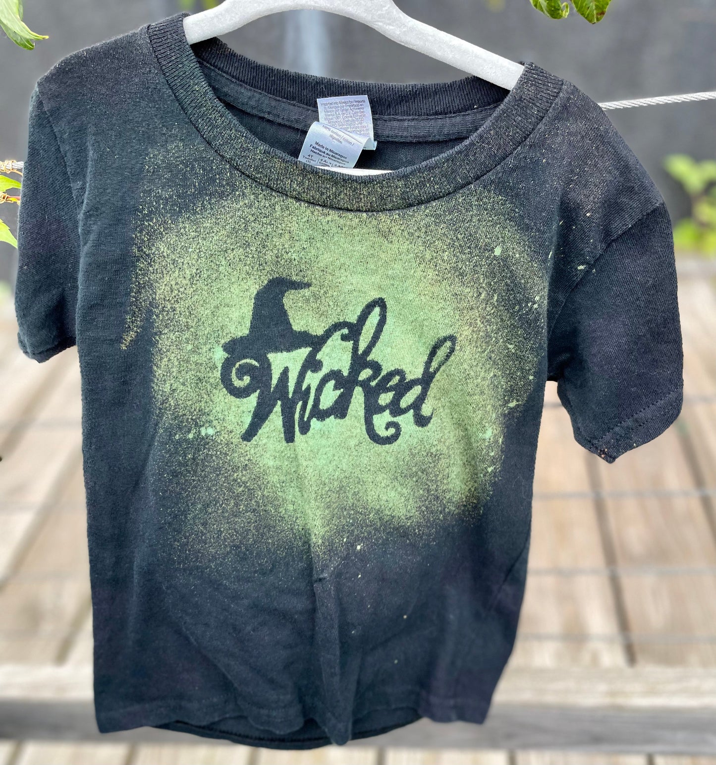 Wicked 4T Halloween Reverse Tie Dyed T-shirt