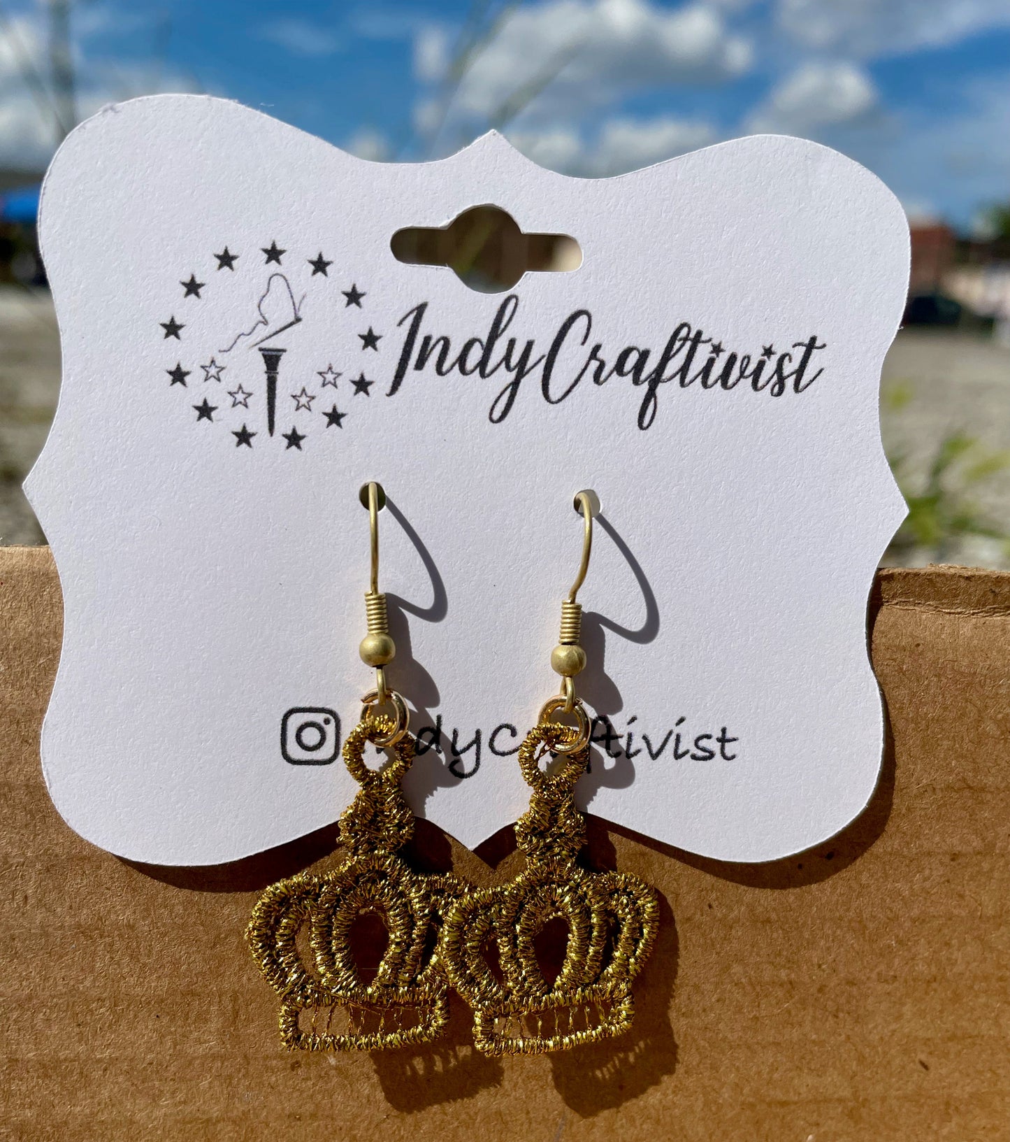 Made-To-Order Small Crown Earrings