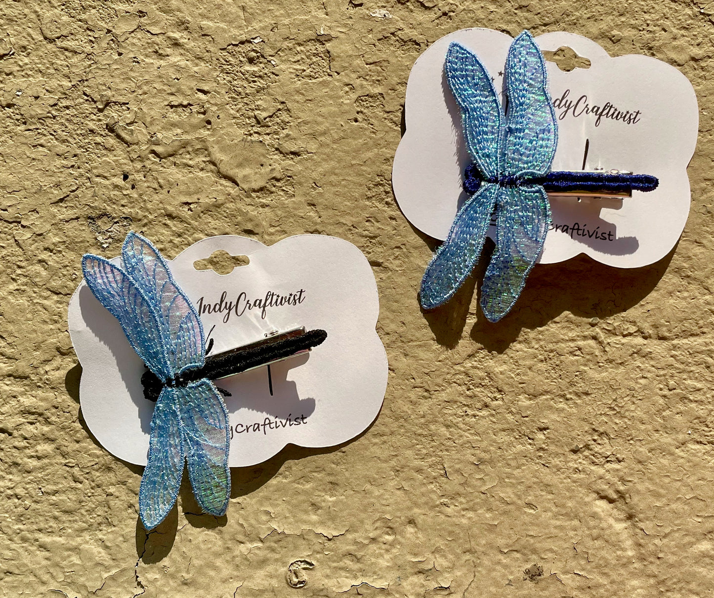 Embroidered Dragonfly Hair Clip