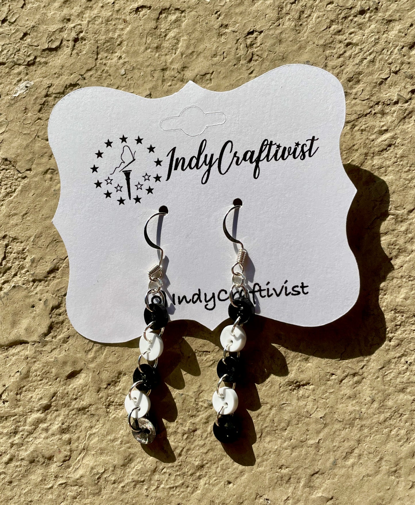 Upcycled Mini Button Earrings