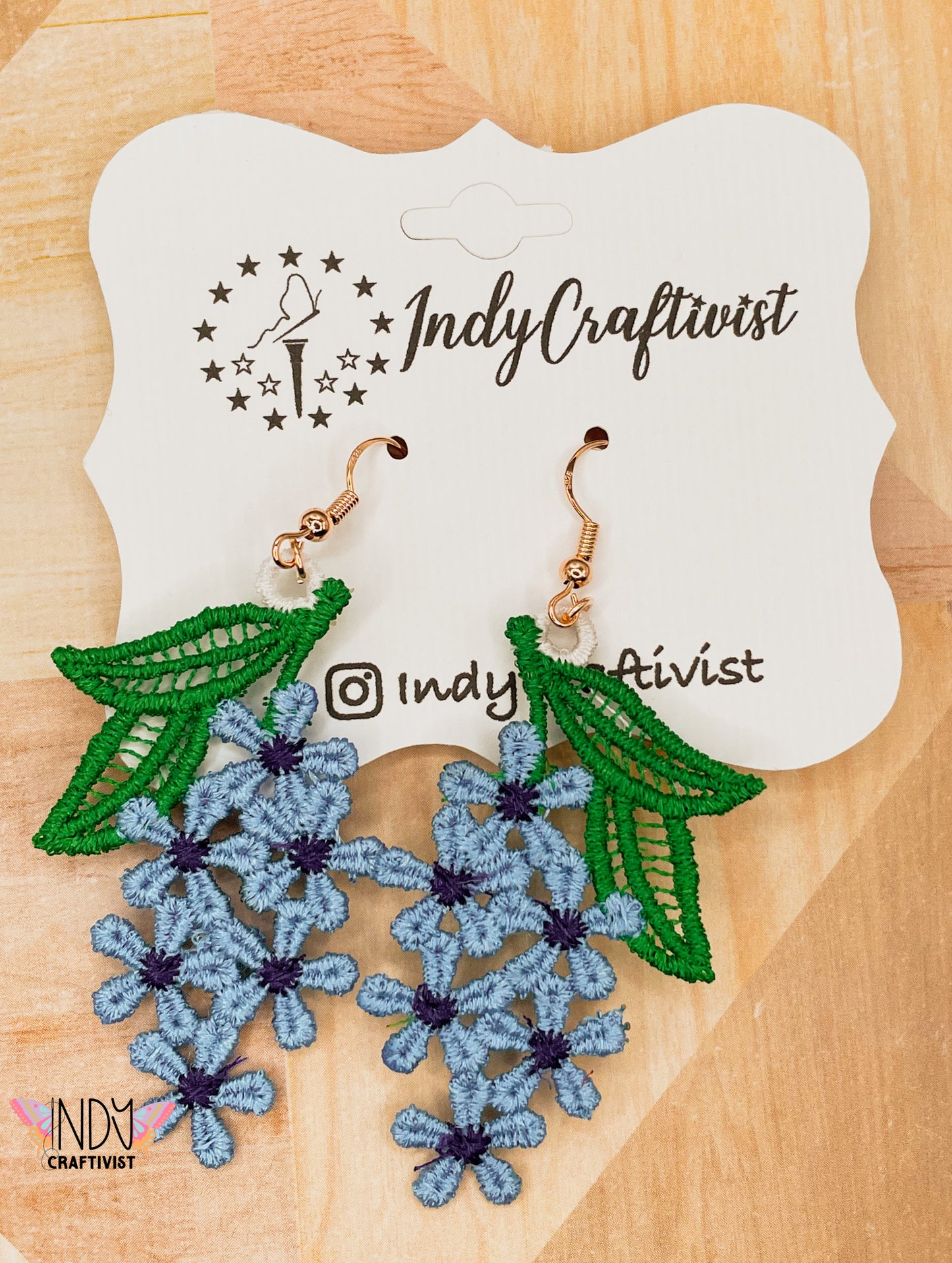 Made-To-Order Bluebonnet Flower Earrings