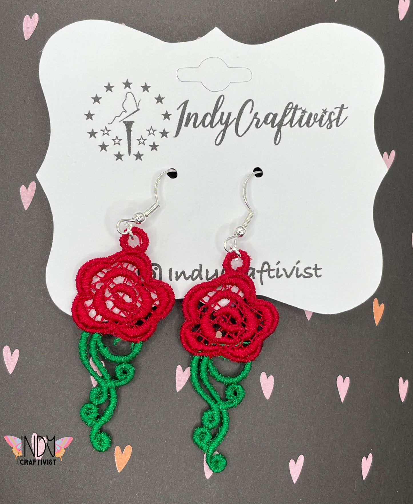 Made-to-Order Rose Flower Earrings