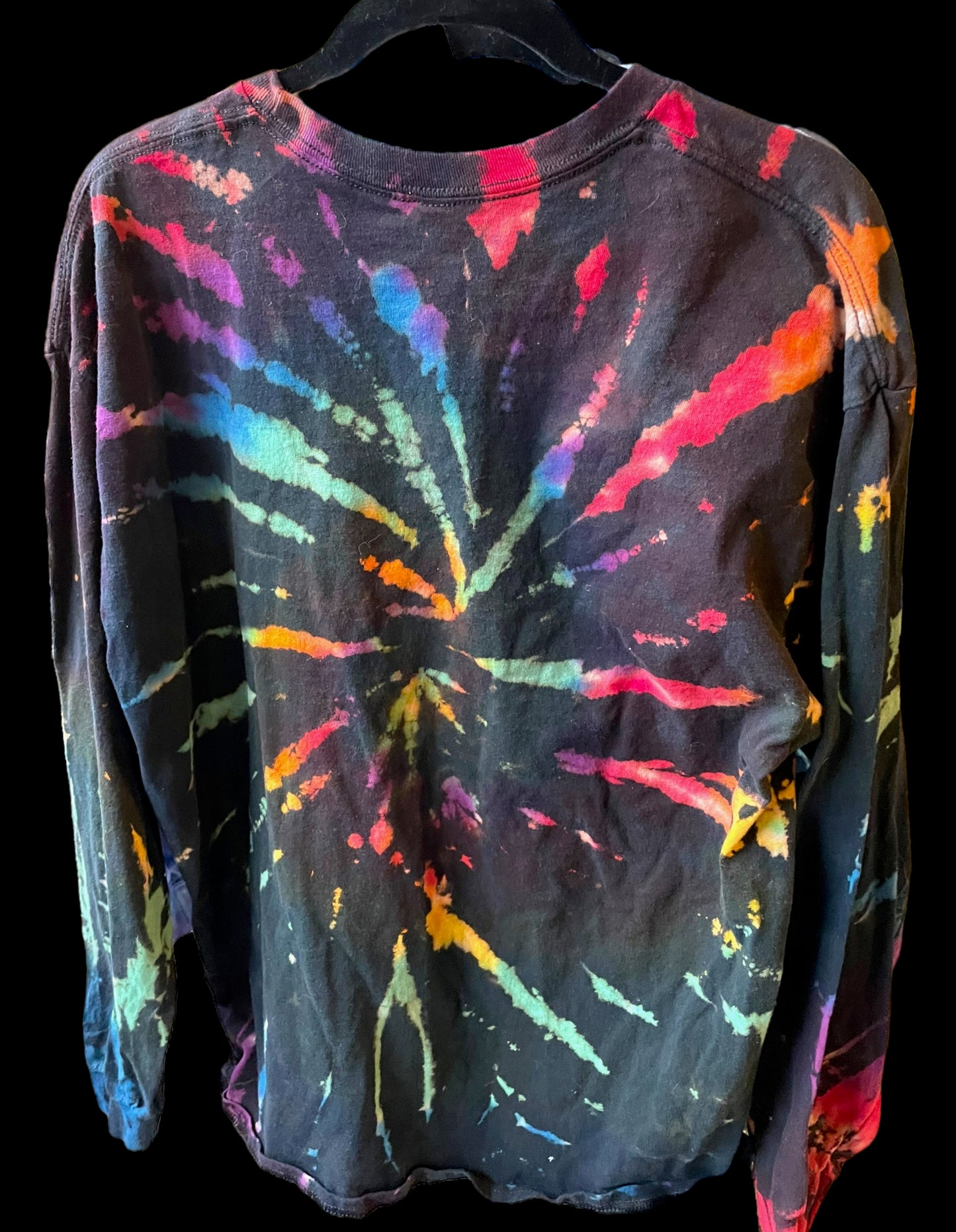 Adult Extra Large Long Sleeve Reverse Tie Dye T-shirt