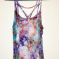 Large Adult Ice Dyed Strappy  Tank Top