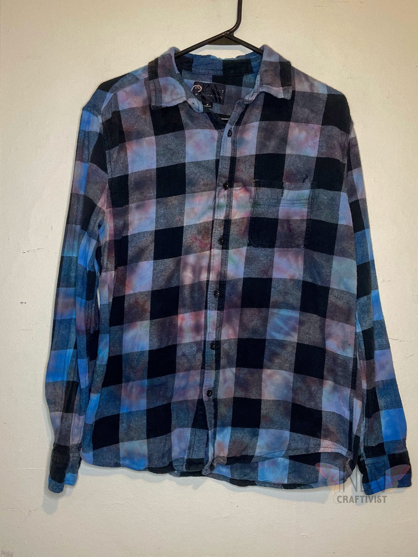 Medium Long Sleeve Upcycled Tie Dyed Button Down