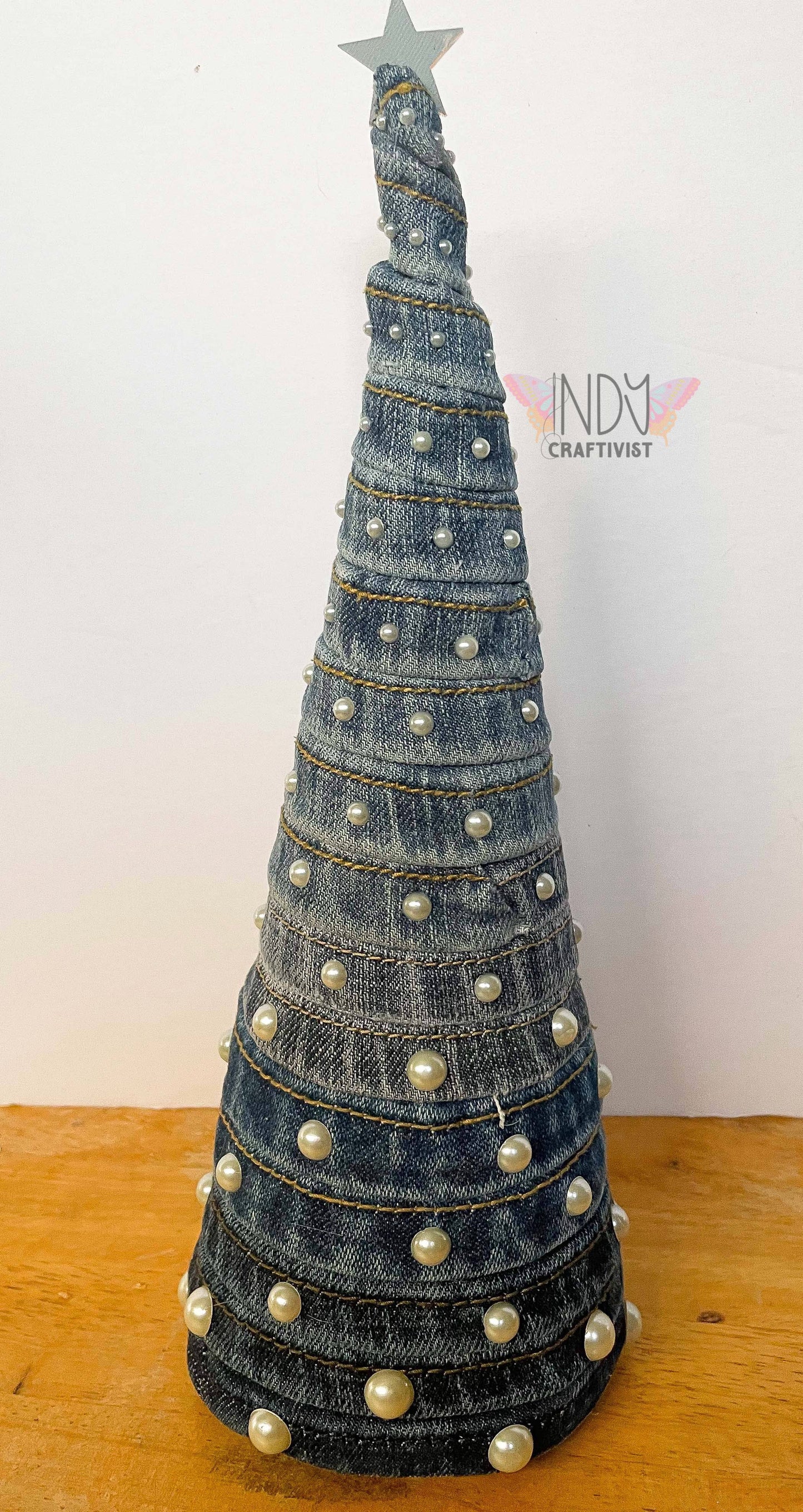 Upcycled Denim Tree