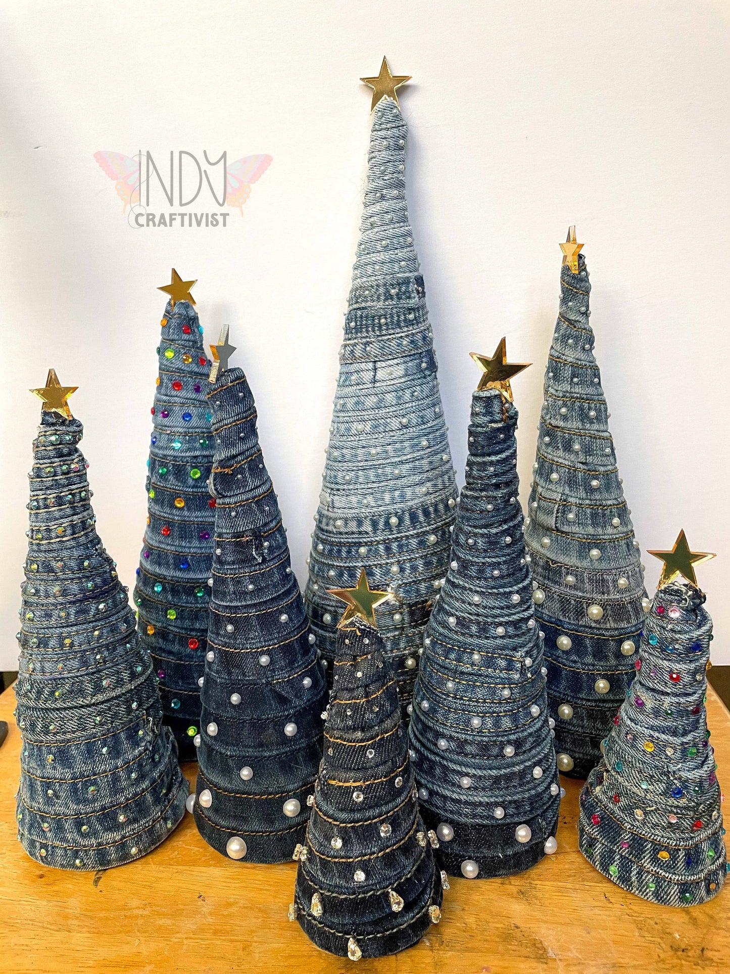 Upcycled Denim Tree
