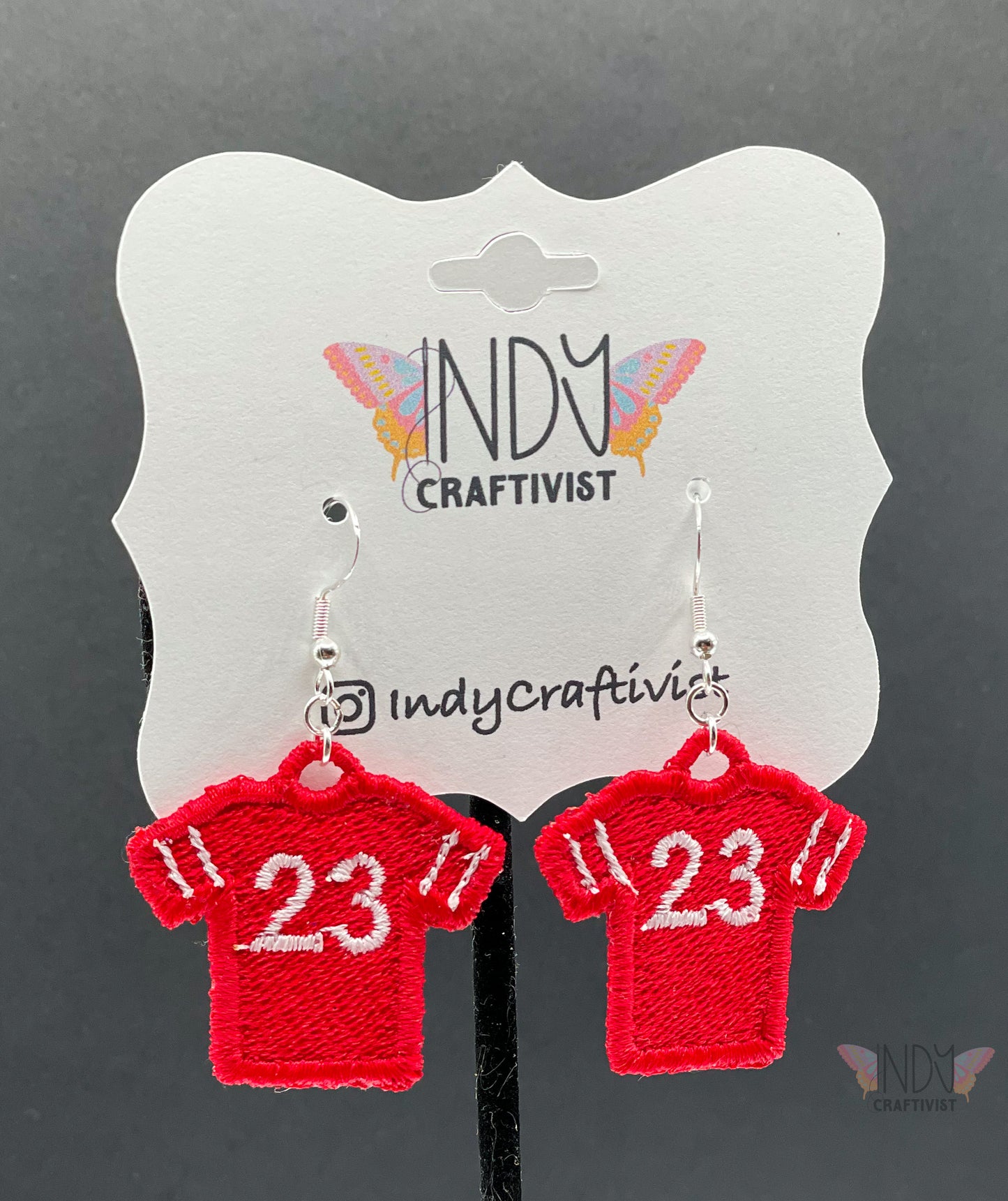 Made-To-Order Football Jersey Earrings