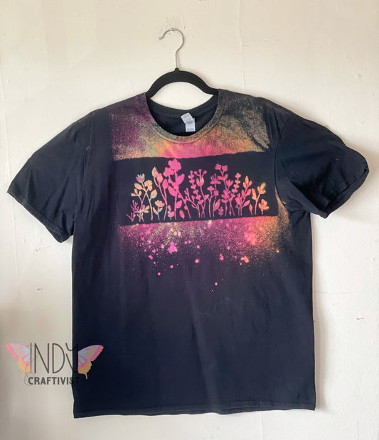 Wildflower Adult Large Reversed Dyed Tie Dye T-shirt