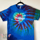 Adult Large Reverse Dyed Heart Tie Dye T-shirt