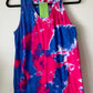 Blue Adult Medium Tie Dye Tank Top Dress