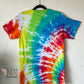 Rainbow Adult Medium Tie Dye T-shirt