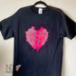 Heart Adult Medium Reverse Tie Dye T-shirt