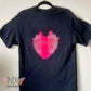 Heart Adult Medium Reverse Tie Dye T-shirt