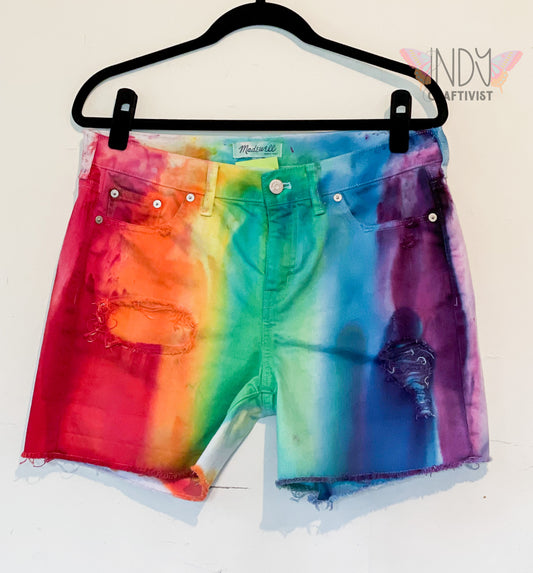 Madewell Upcycled Tie Dye Shorts