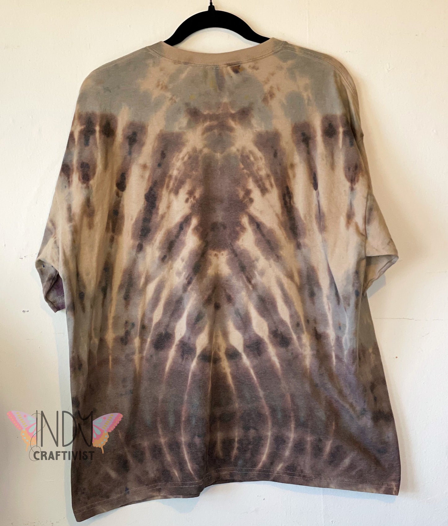 Brown Extra Large 50/50 Tie Dye T-shirt