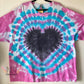 Black Heart XXXL Tie Dye T-shirt
