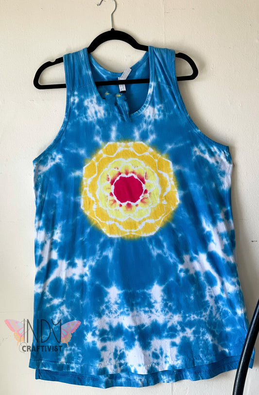 Flower Adult 2X Tie Dye Tank Top Dress