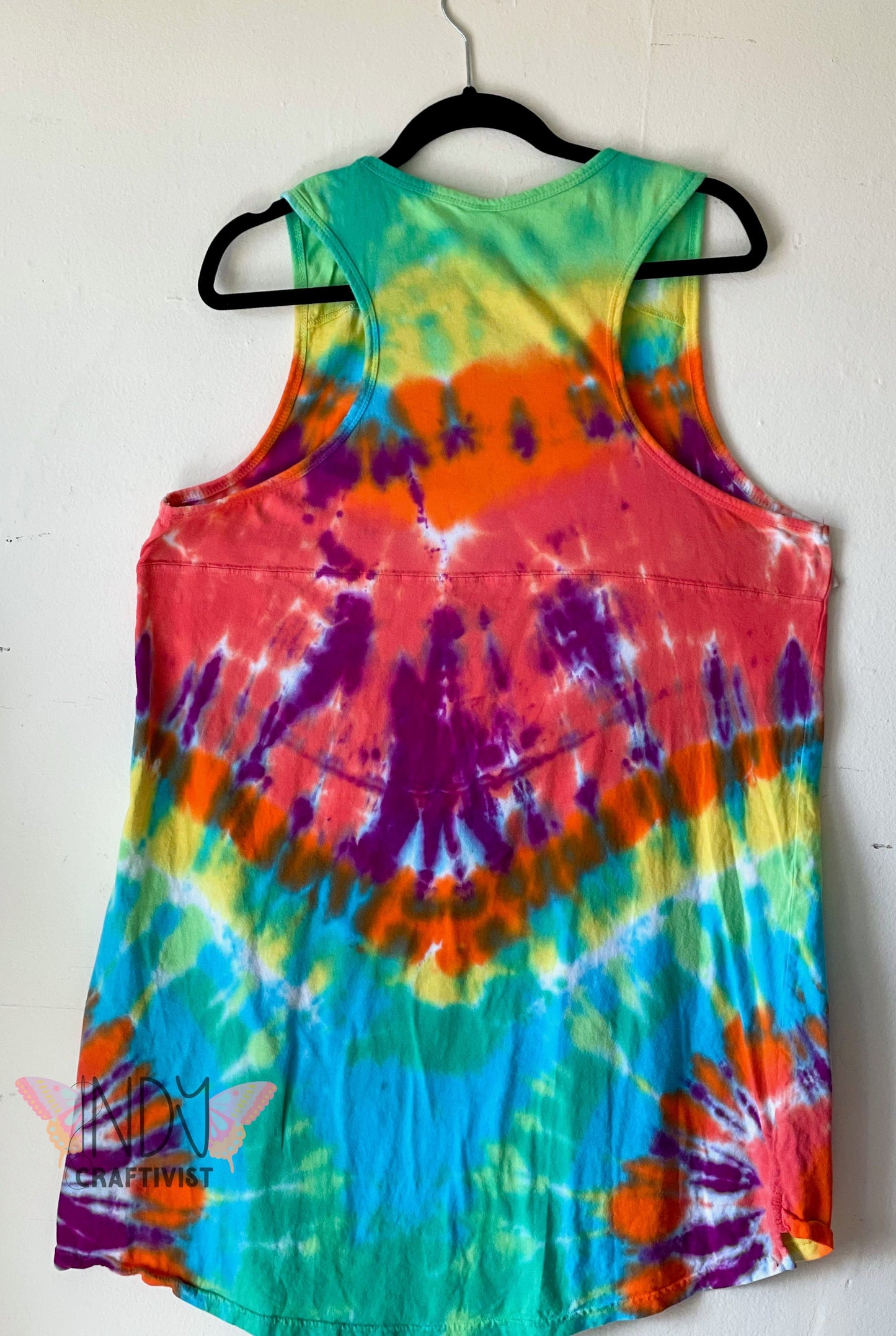 Rainbow Adult 2X Tie Dye Tank Top Dress