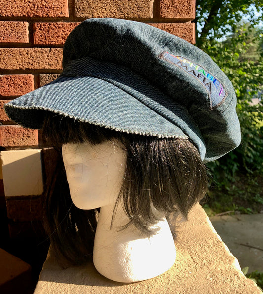 Extra Large Alphabet Mafia Upcycled Denim Cap