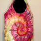 Warm Swirl Tie Dye Round Bottom Bag Stuffable Tote Bag