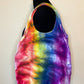 Rainbow Scrunch Tie Dye Round Bottom Bag Stuffable Tote Bag