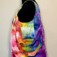 Rainbow Scrunch Tie Dye Round Bottom Bag Stuffable Tote Bag